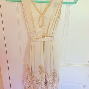 Feminine ivory dress! Hamptons boutique